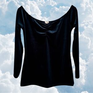 2 for 15$!! 🖤 Deep blue/turquoise velvet sweetheart top 🕸️